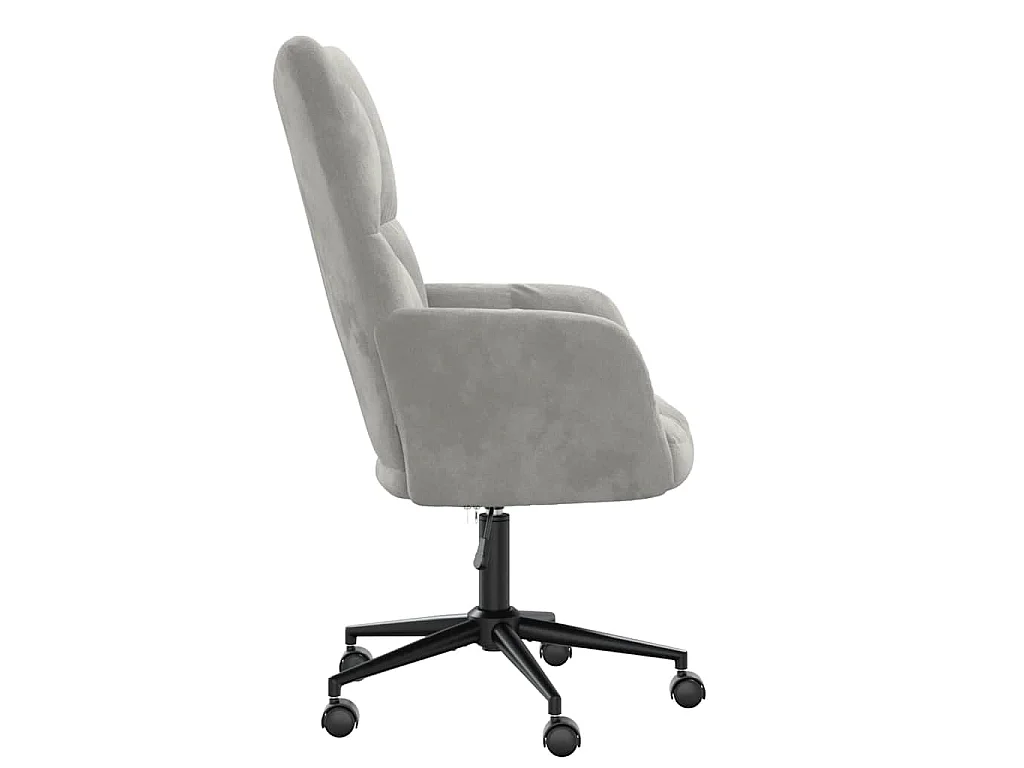 Chaise de relaxation Gris clair Velours