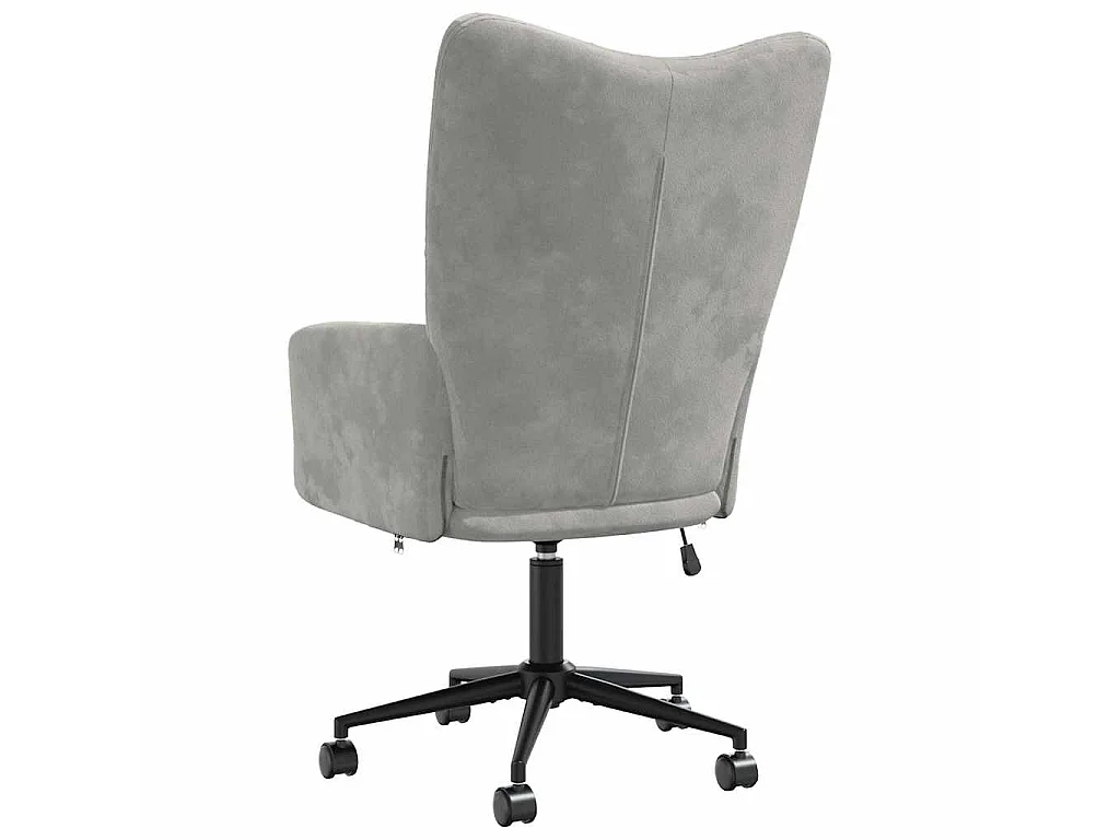 Chaise de relaxation Gris clair Velours