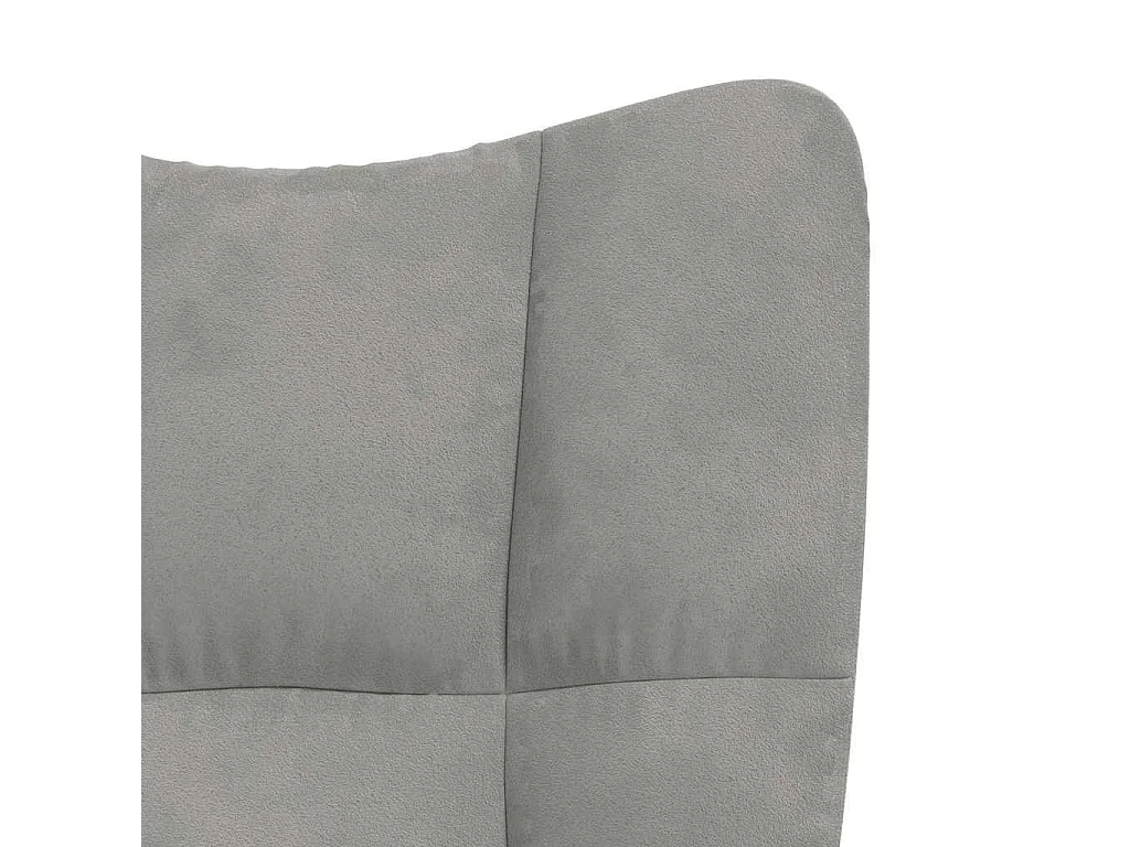 Chaise de relaxation Gris clair Velours