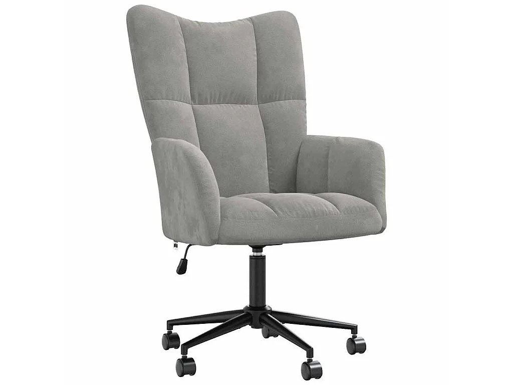 Chaise de relaxation Gris clair Velours