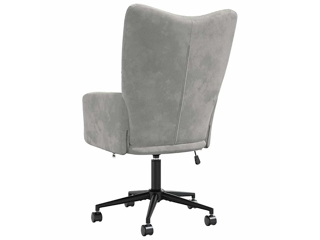 Chaise de relaxation Gris clair Velours