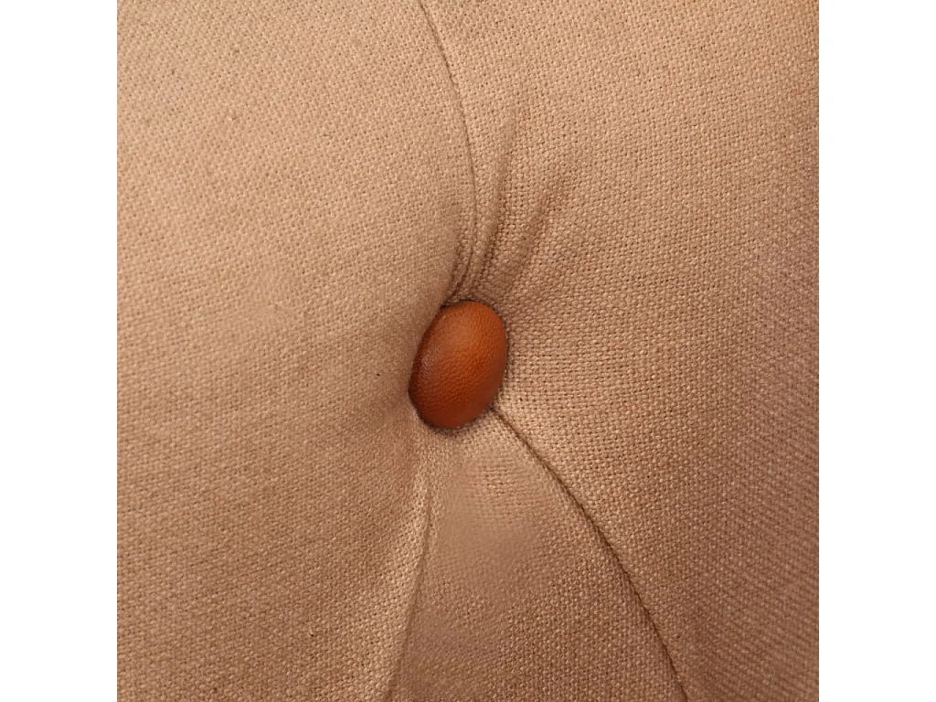 Kuipstoel echt leer en massief mangohout bruin