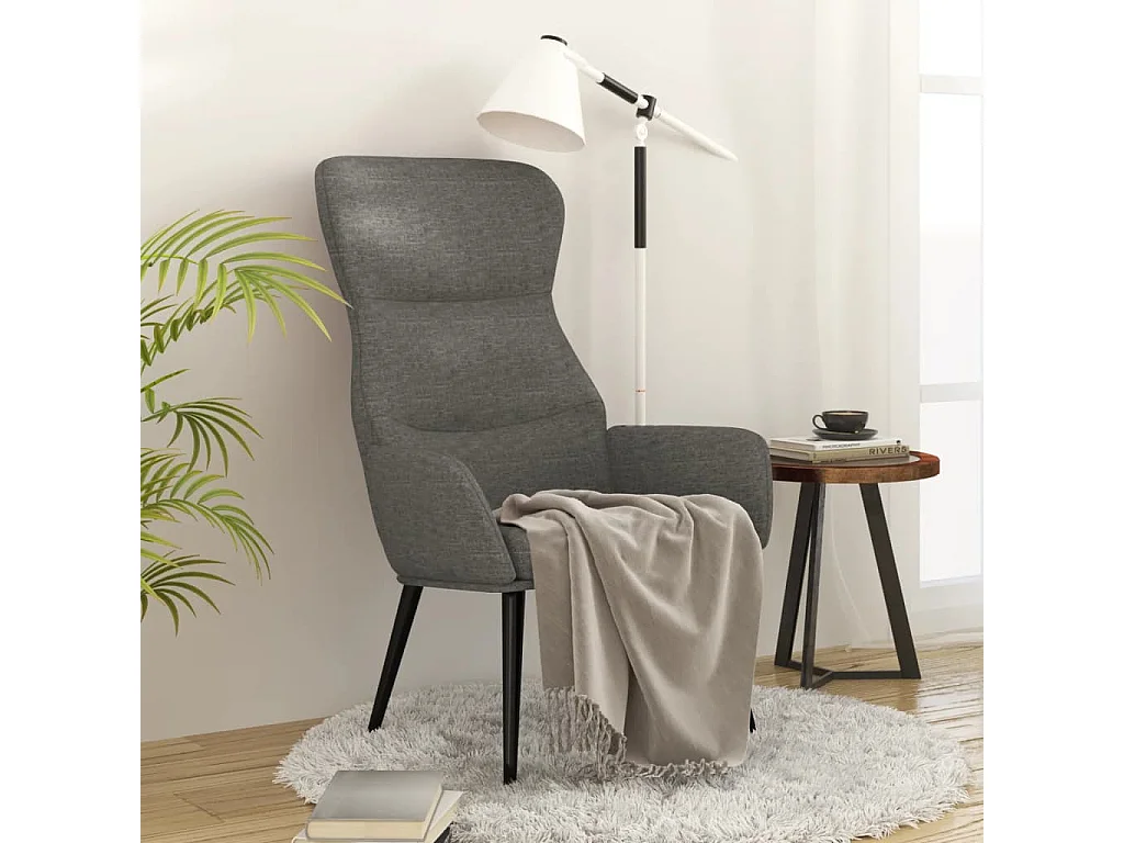 Relaxstoel stof lichtgrijs