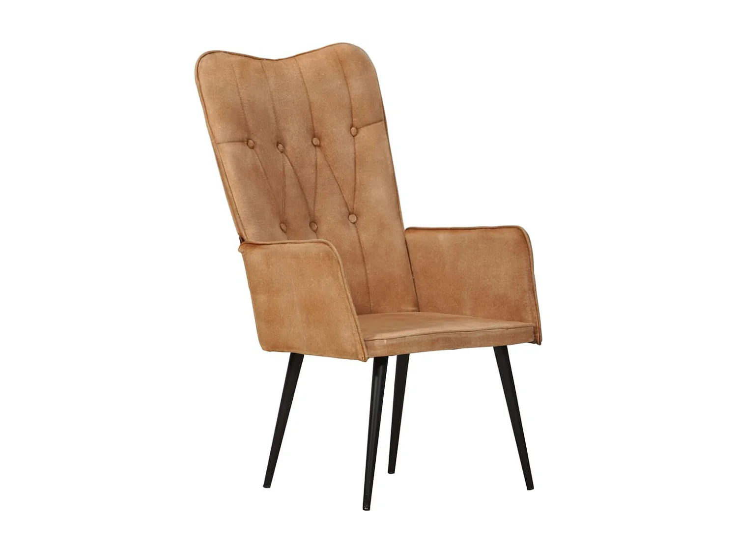 Fauteuil canvas bruin