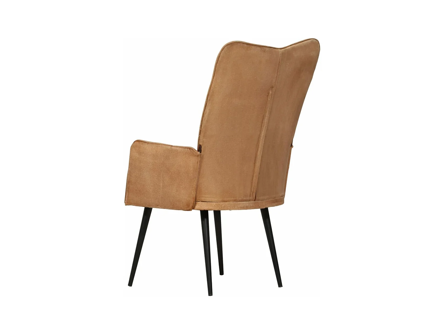 Ohrensessel Braun Canvas