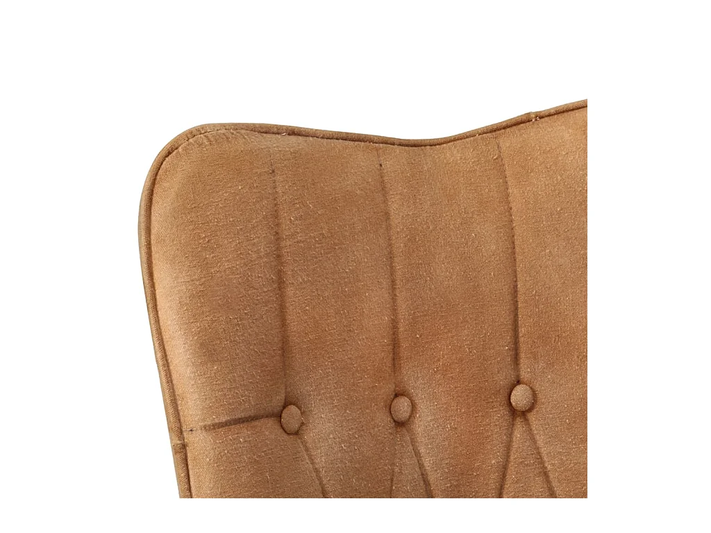 Ohrensessel Braun Canvas