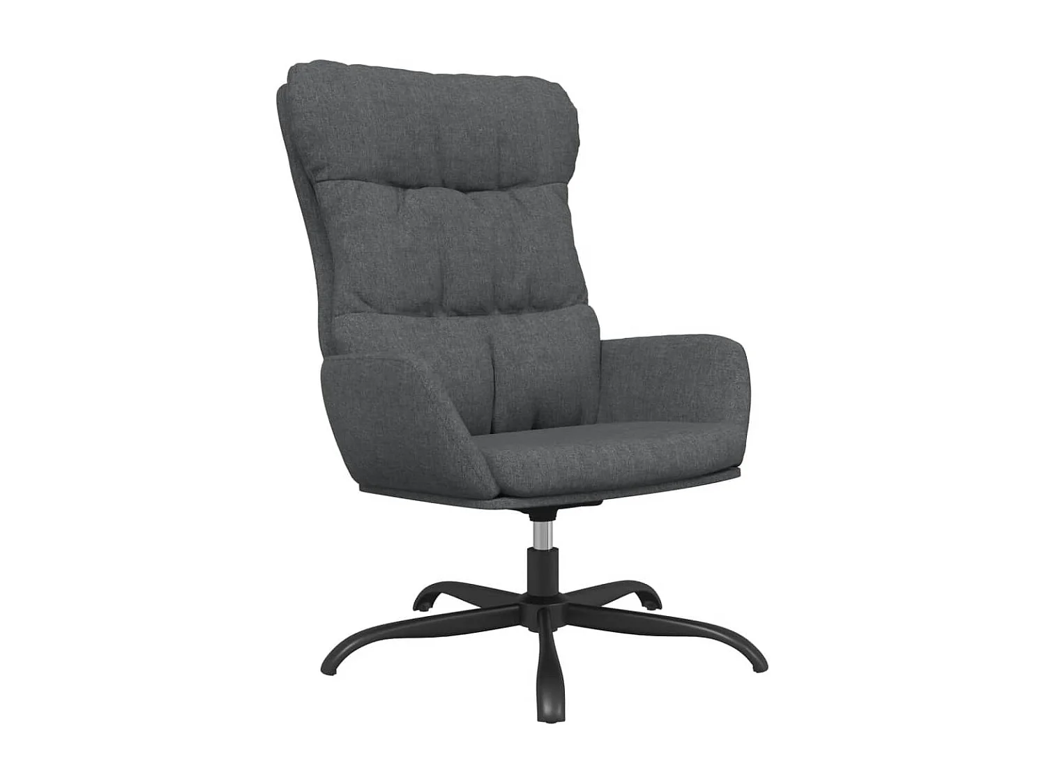 Chaise de relaxation Gris foncé Tissu