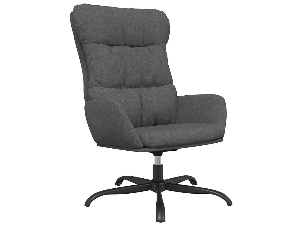 Sillón de relax de tela gris oscuro