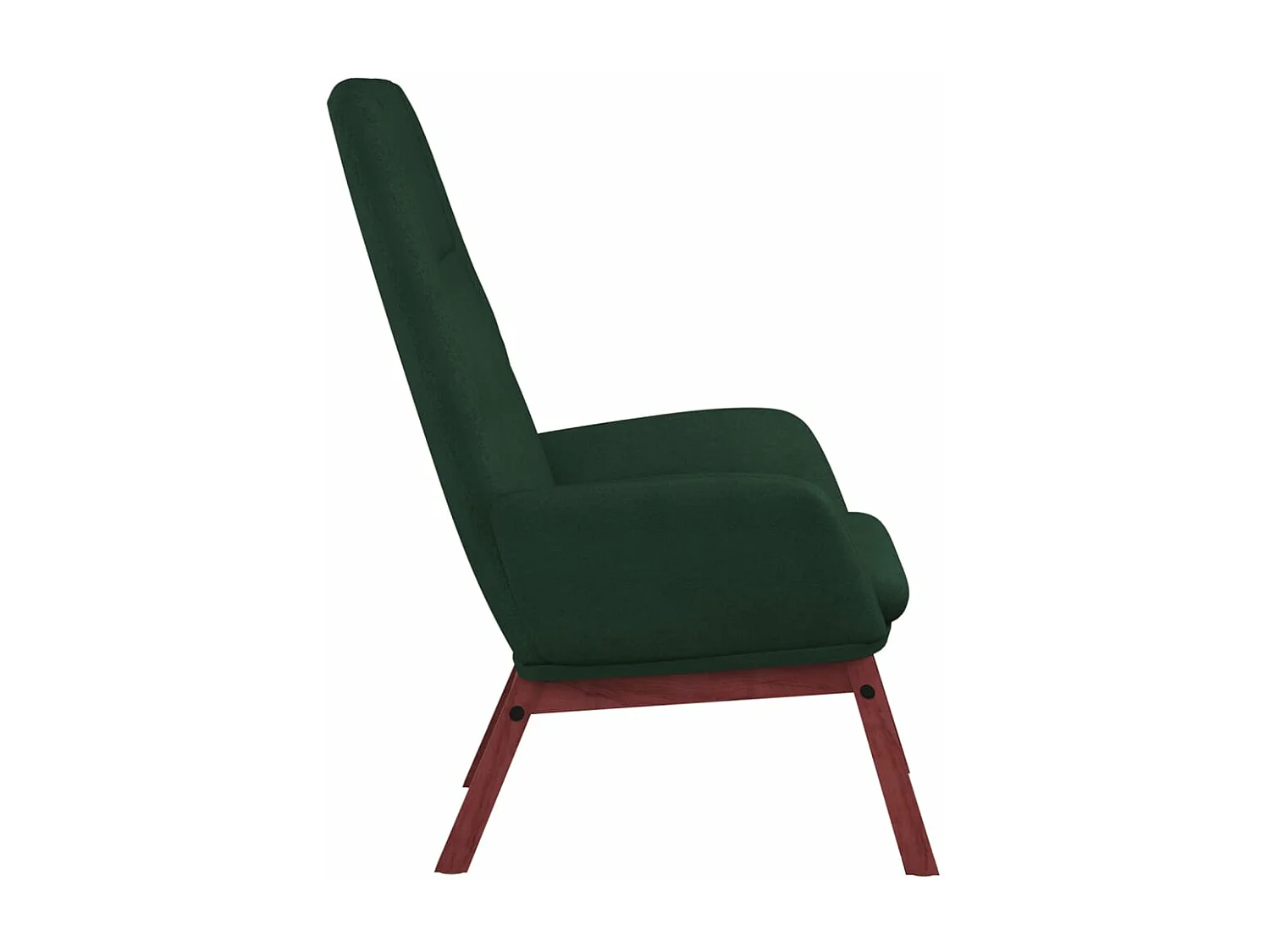 Chaise de relaxation Vert foncé Tissu