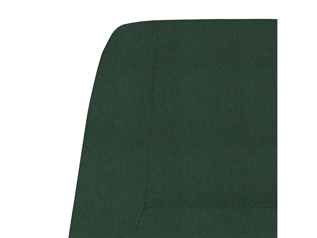 Chaise de relaxation Vert foncé Tissu
