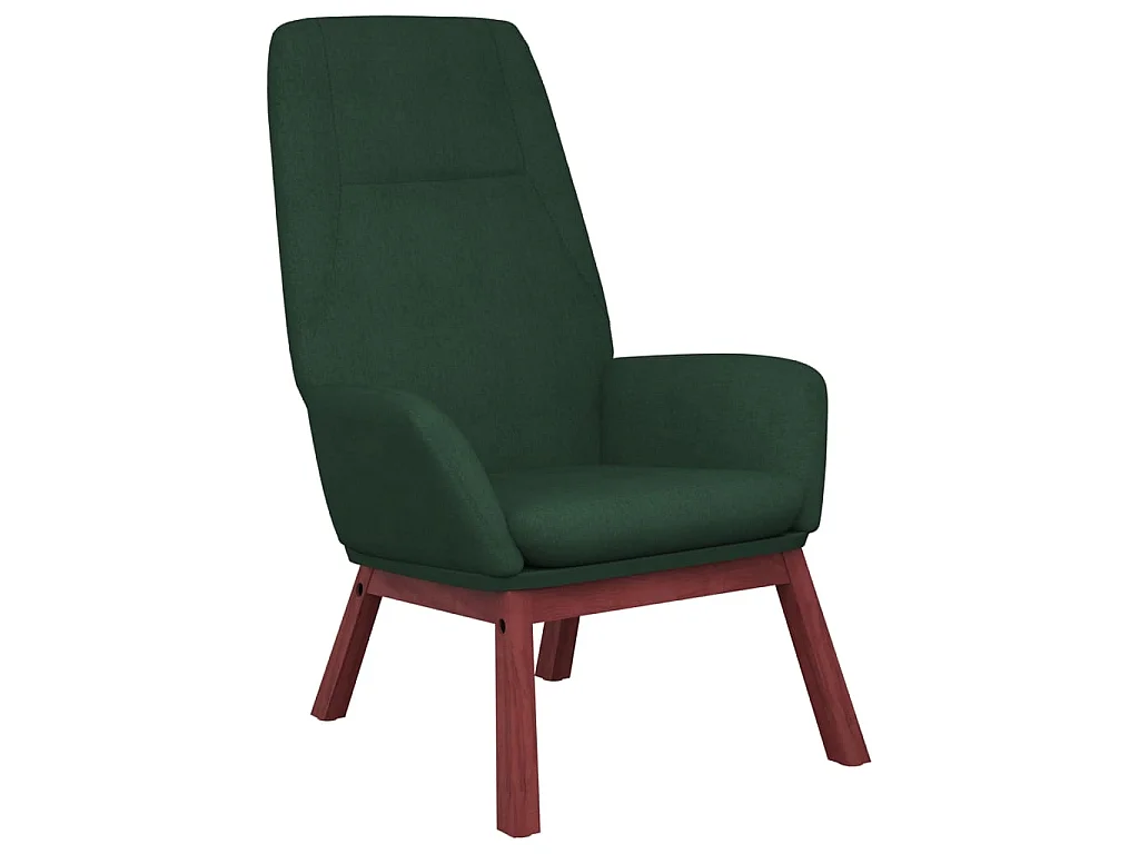 Sillón de relax de tela verde oscuro
