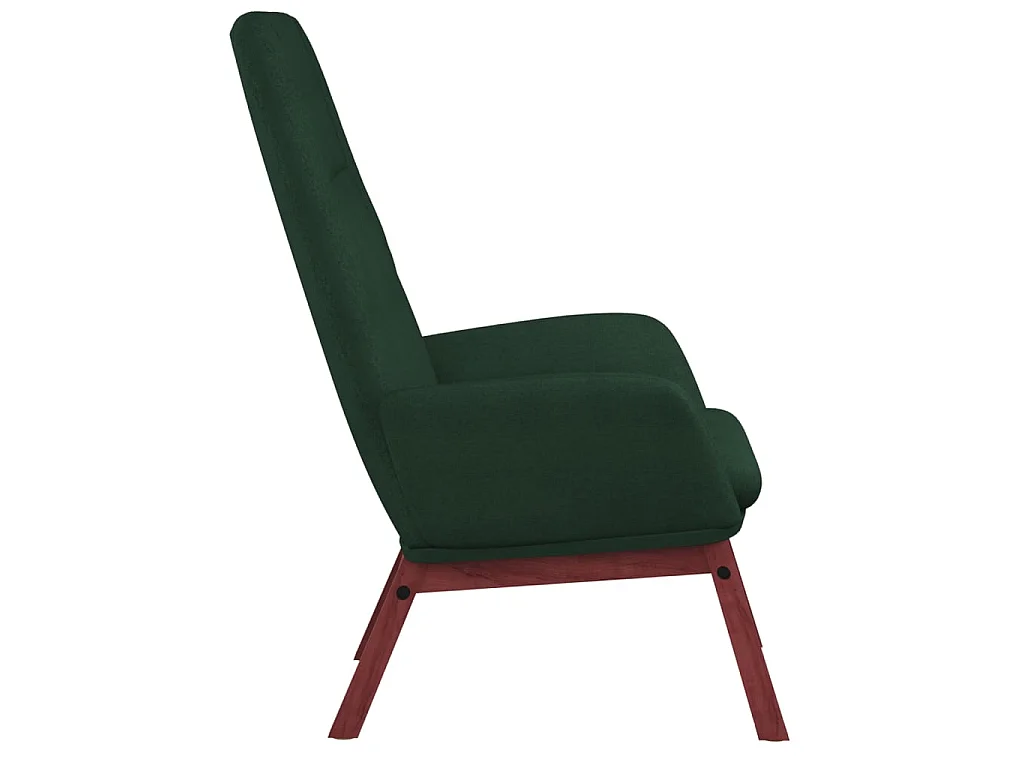 Sillón de relax de tela verde oscuro