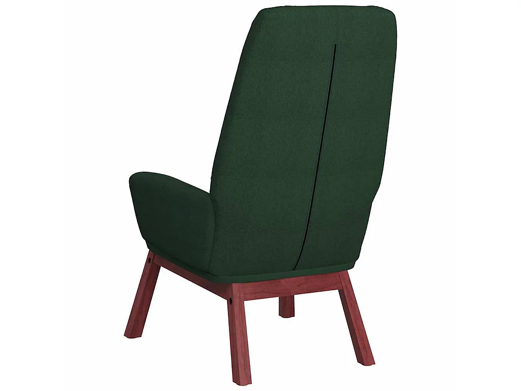 Chaise de relaxation Vert foncé Tissu