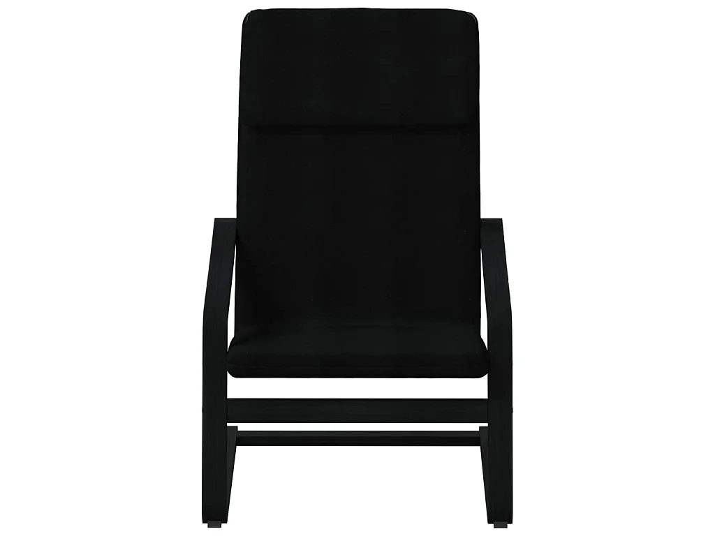 Chaise de relaxation Noir Tissu