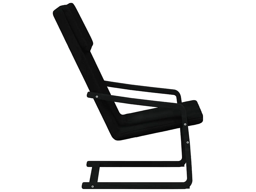 Chaise de relaxation Noir Tissu