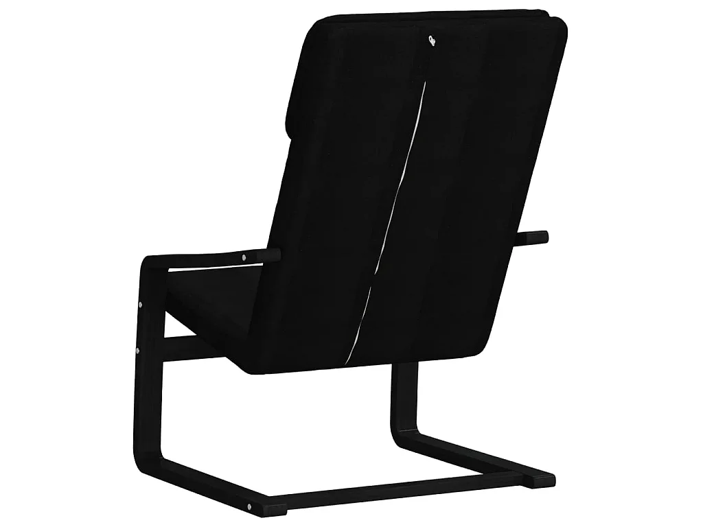 Chaise de relaxation Noir Tissu