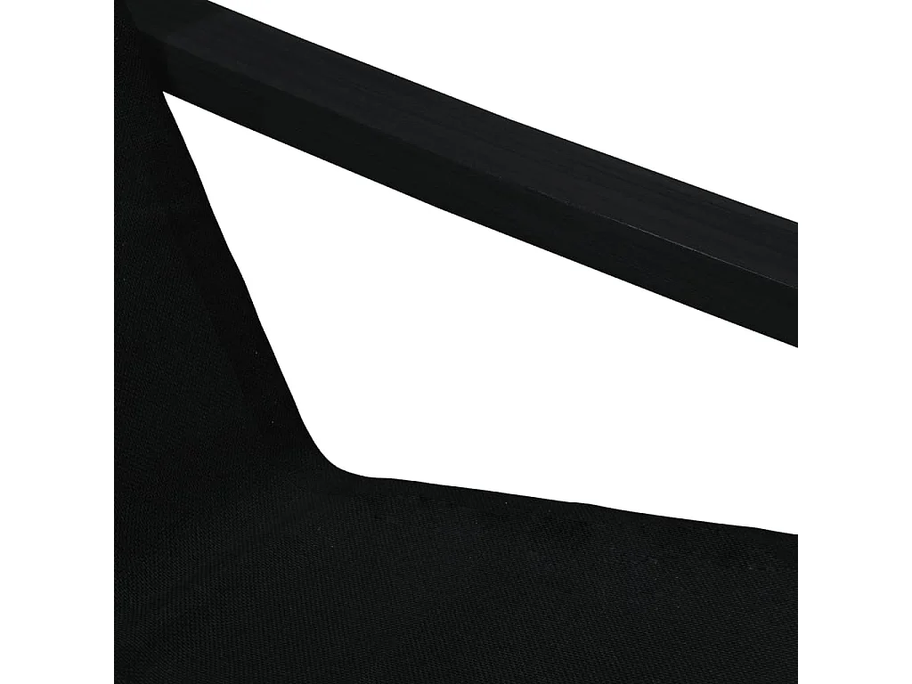 Chaise de relaxation Noir Tissu