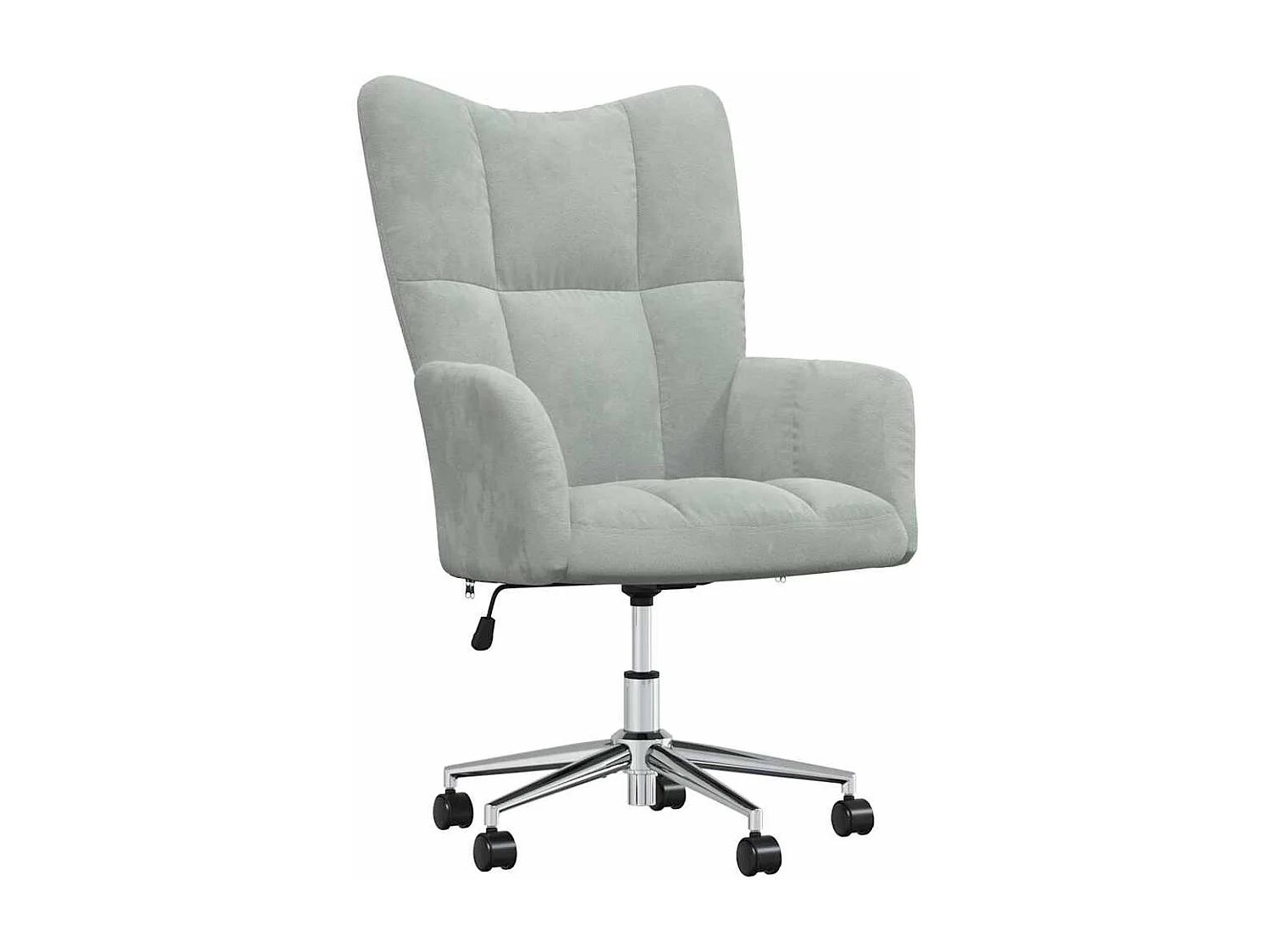 Chaise de relaxation Gris clair Velours