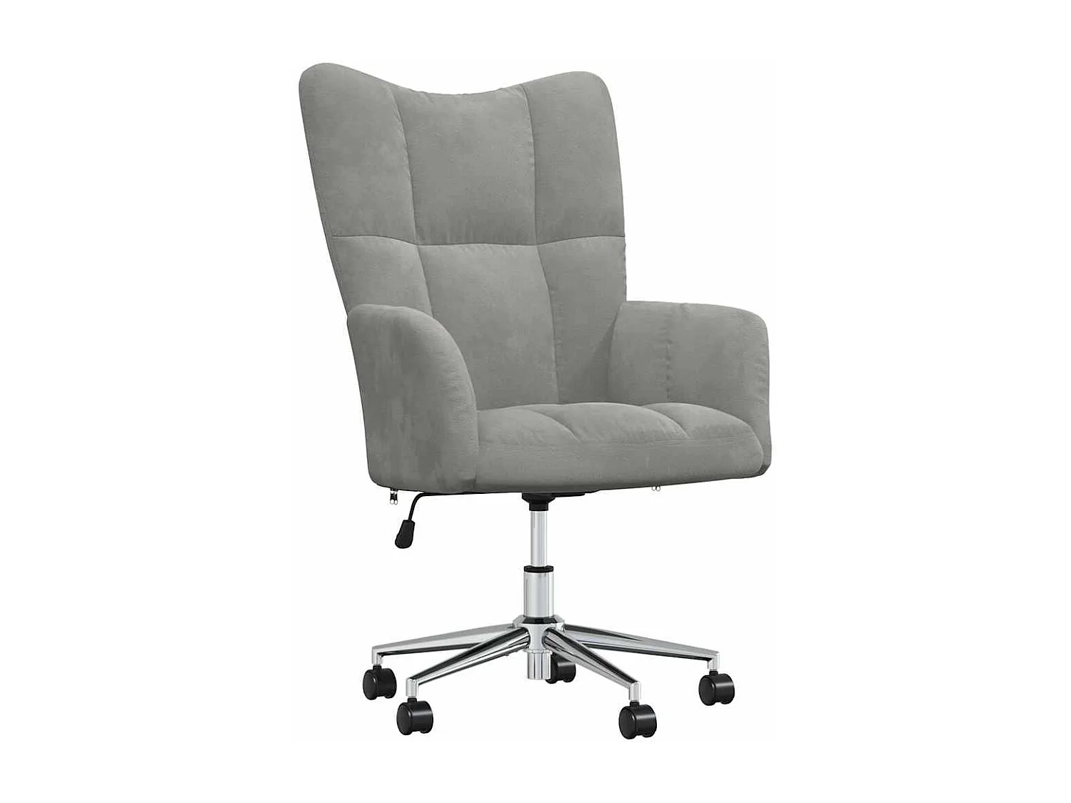 Chaise de relaxation Gris clair Velours