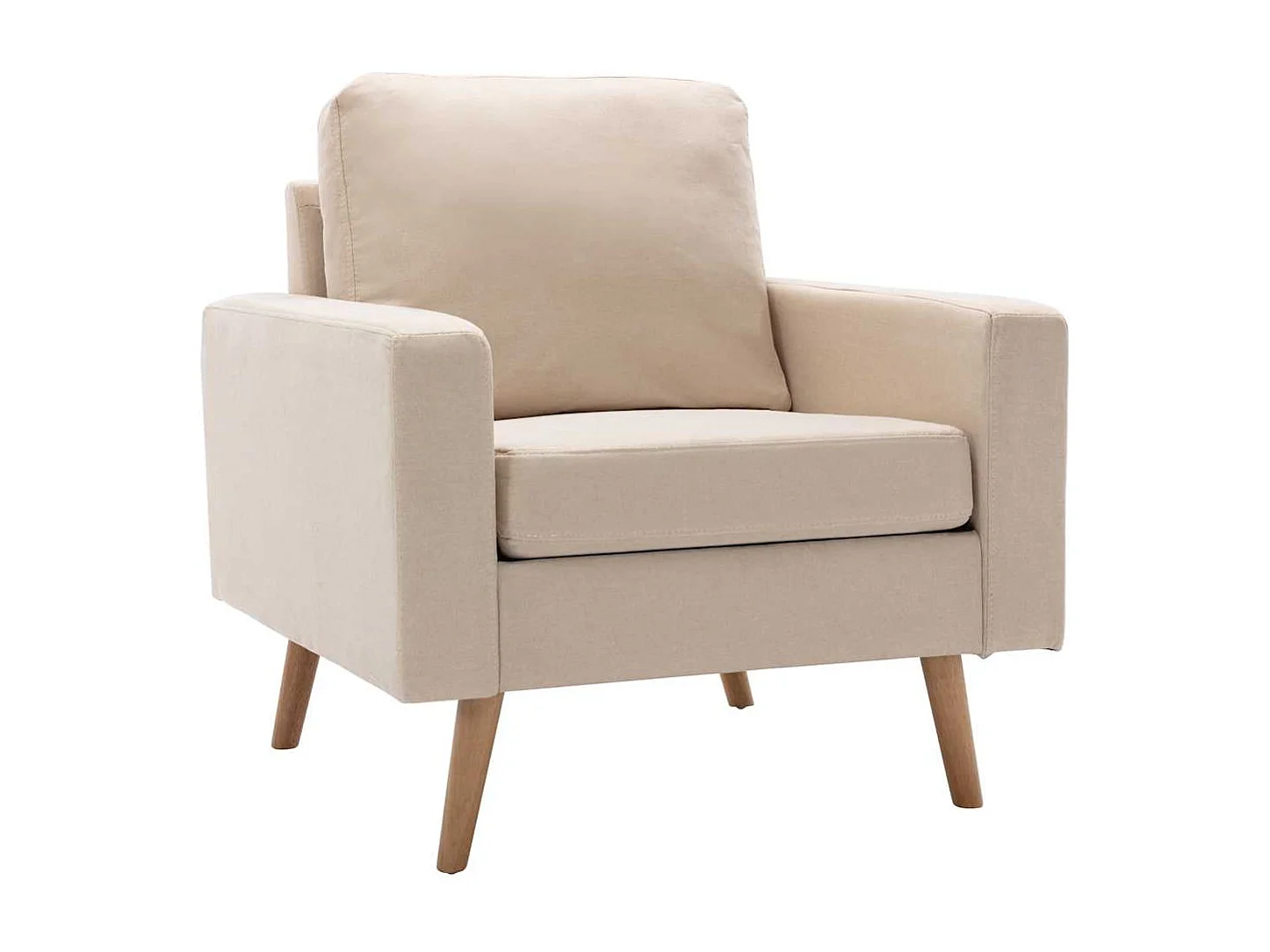 Fauteuil Crème Tissu