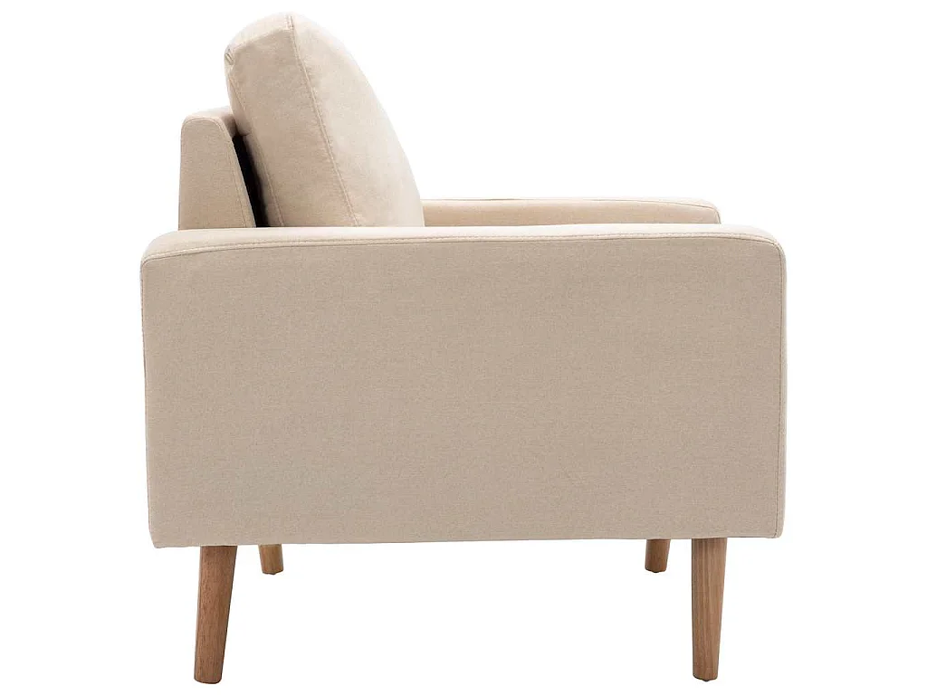 Sillón de tela color crema