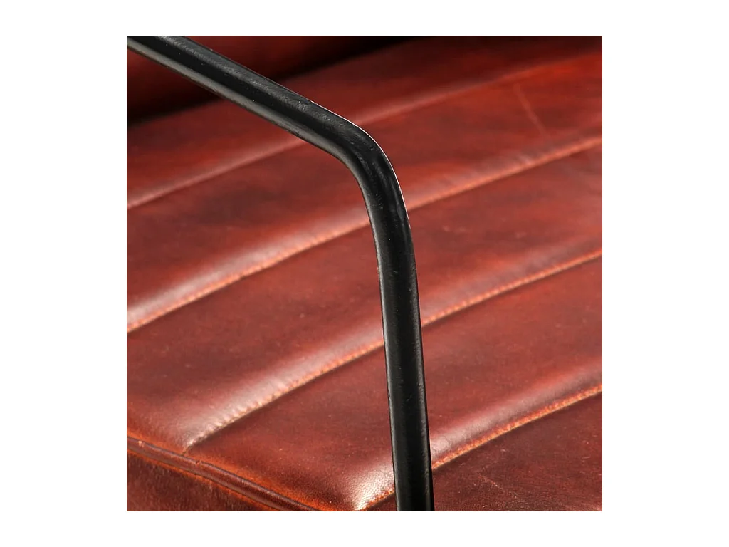 Fauteuil Marron foncé Cuir véritable