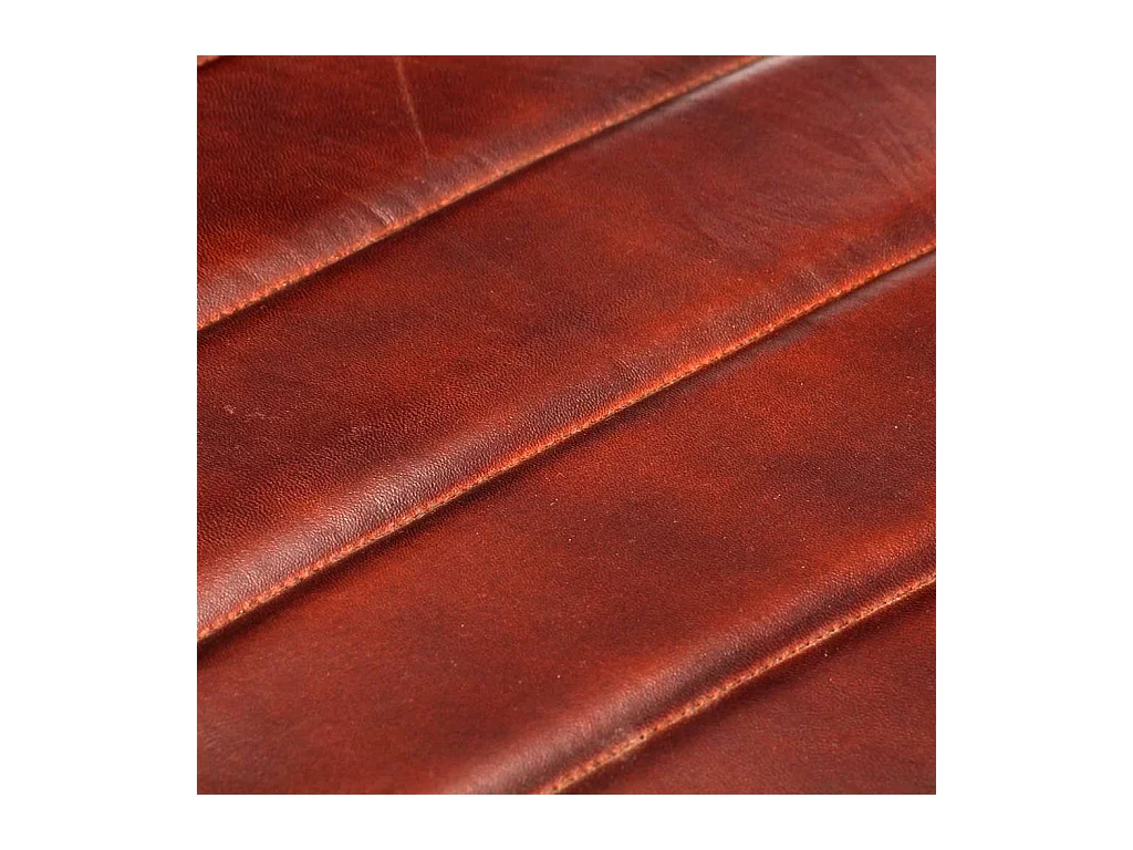 Fauteuil Marron foncé Cuir véritable