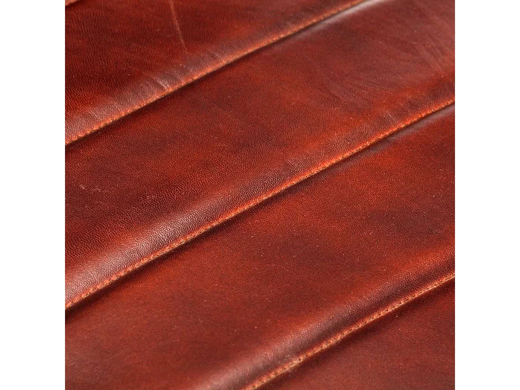 Fauteuil Marron foncé Cuir véritable