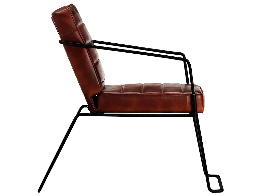 Fauteuil Marron foncé Cuir véritable