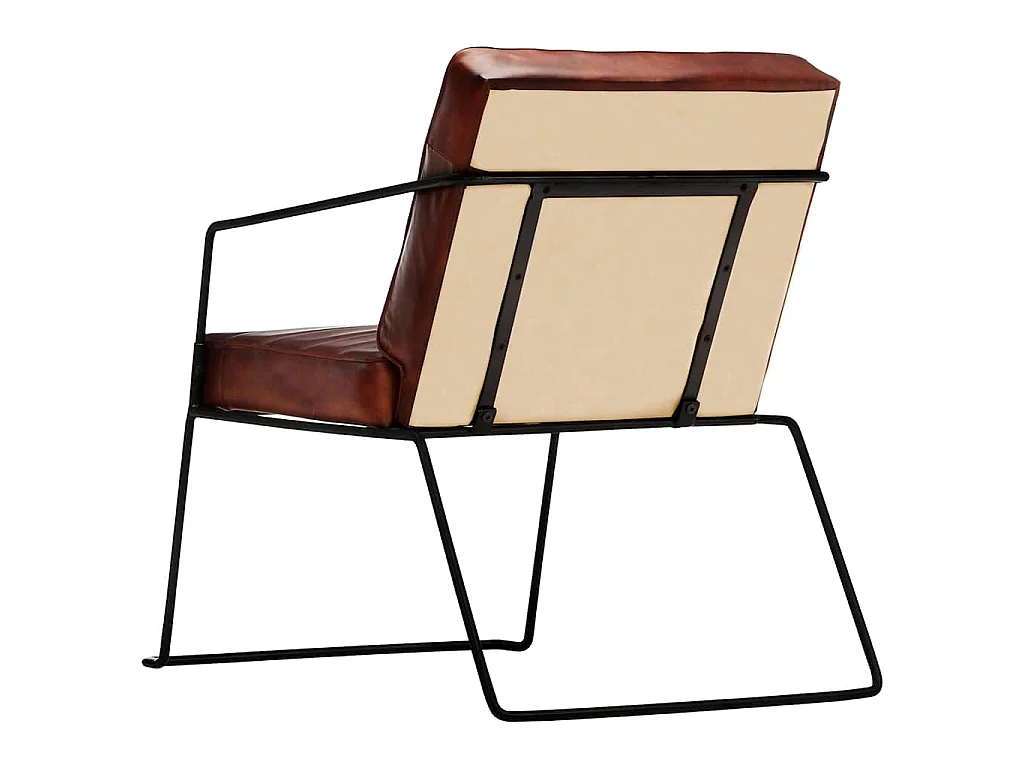 Sessel Dunkelbraun Echtleder
