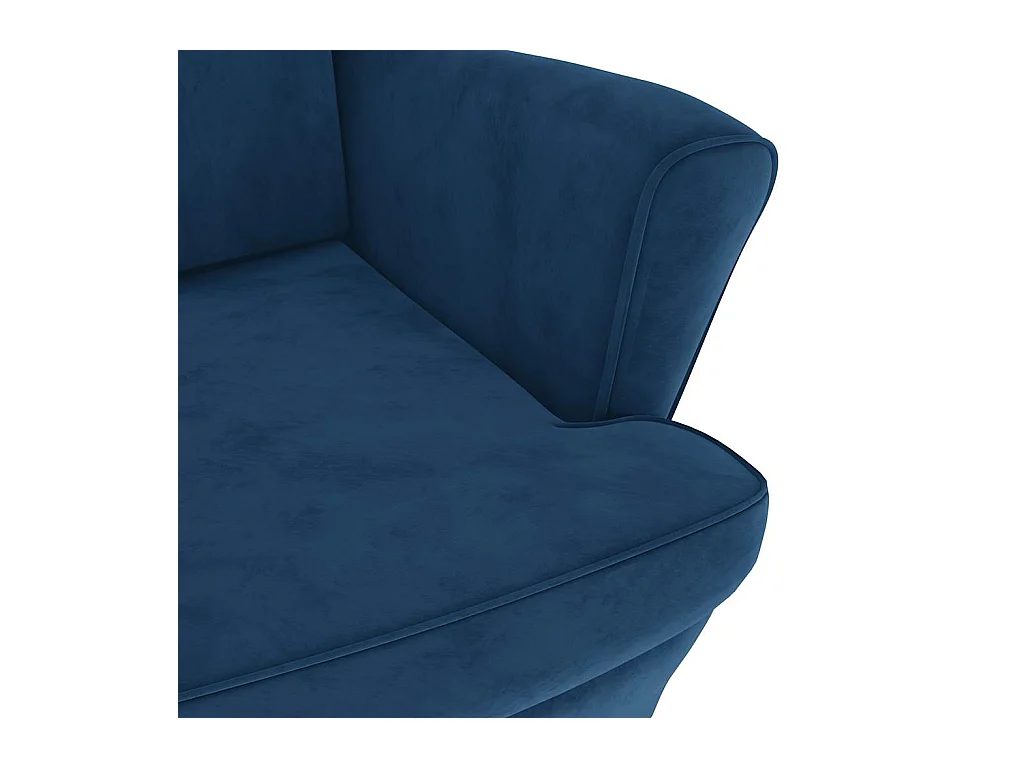 Fauteuil bleu velours