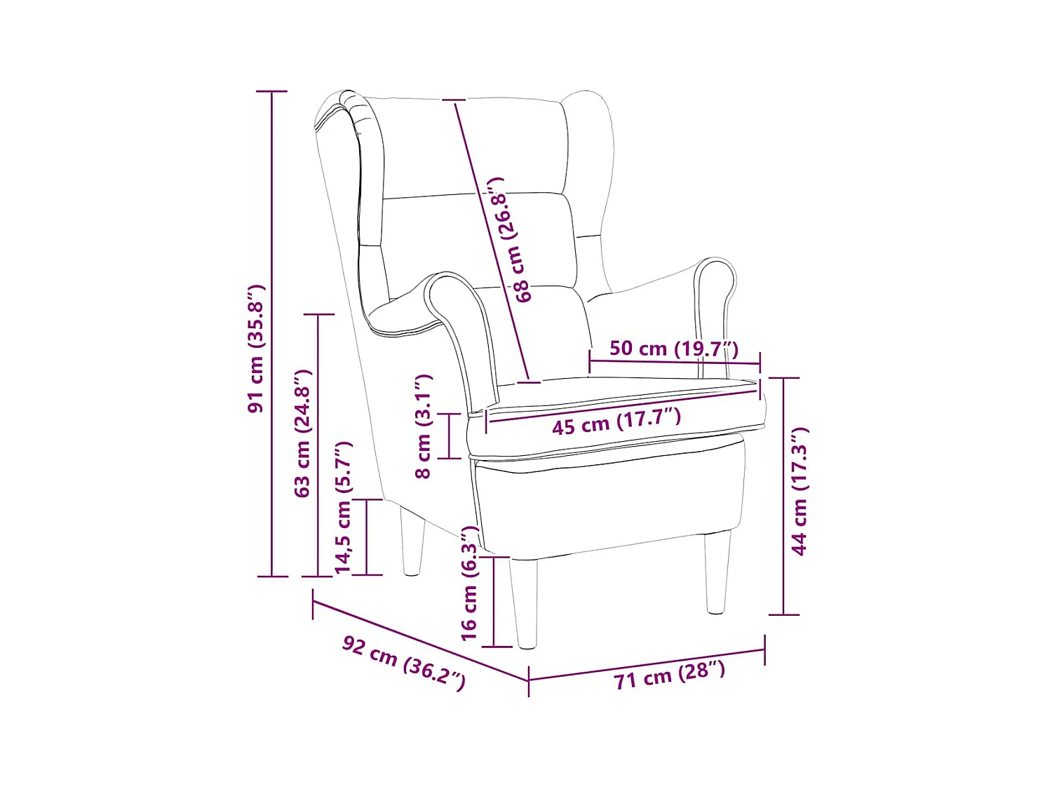 Fauteuil bleu velours
