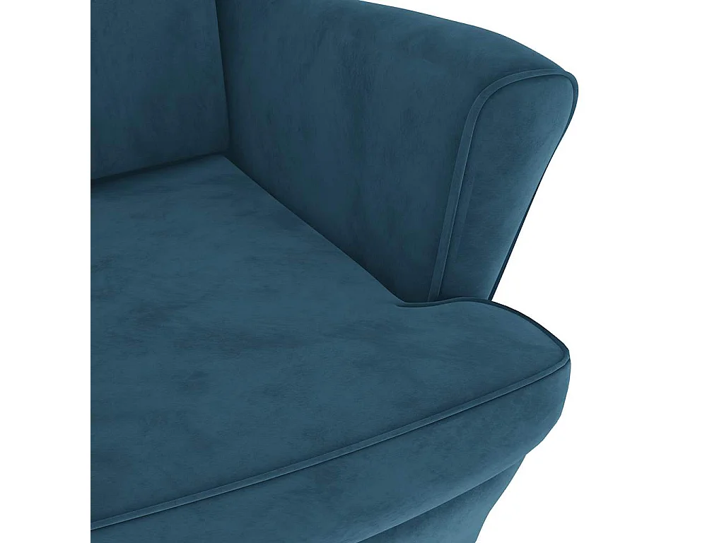 Fauteuil fluweel blauw