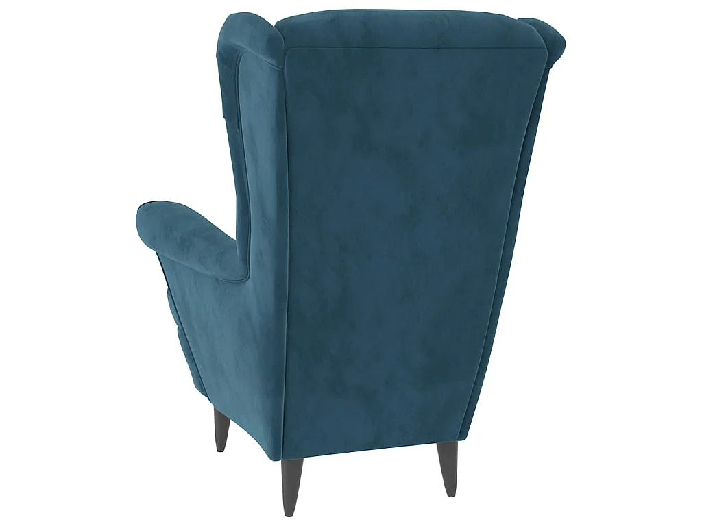Fauteuil bleu velours