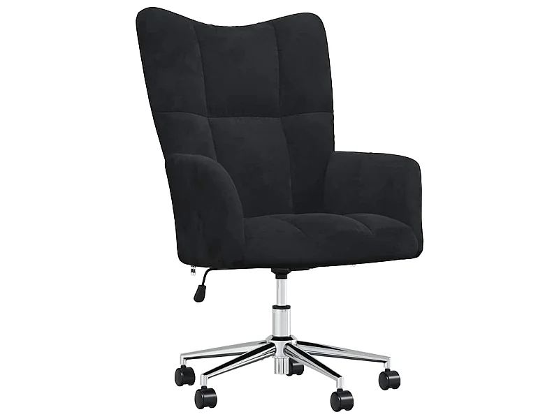 Relaxstoel fluweel zwart