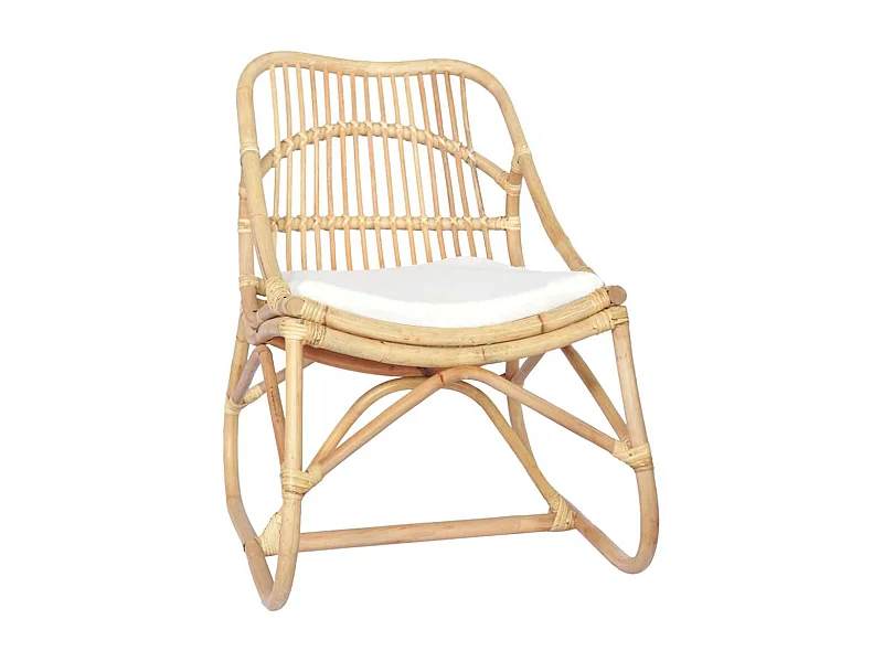 Sedia in Rattan e Lino