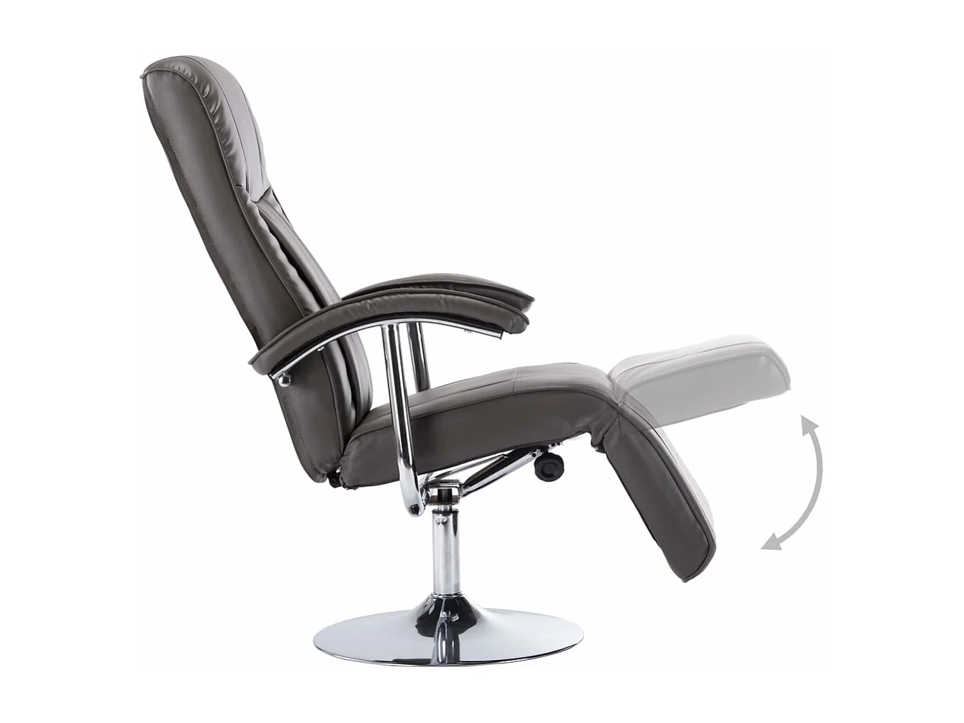 Fauteuil TV gris similicuir