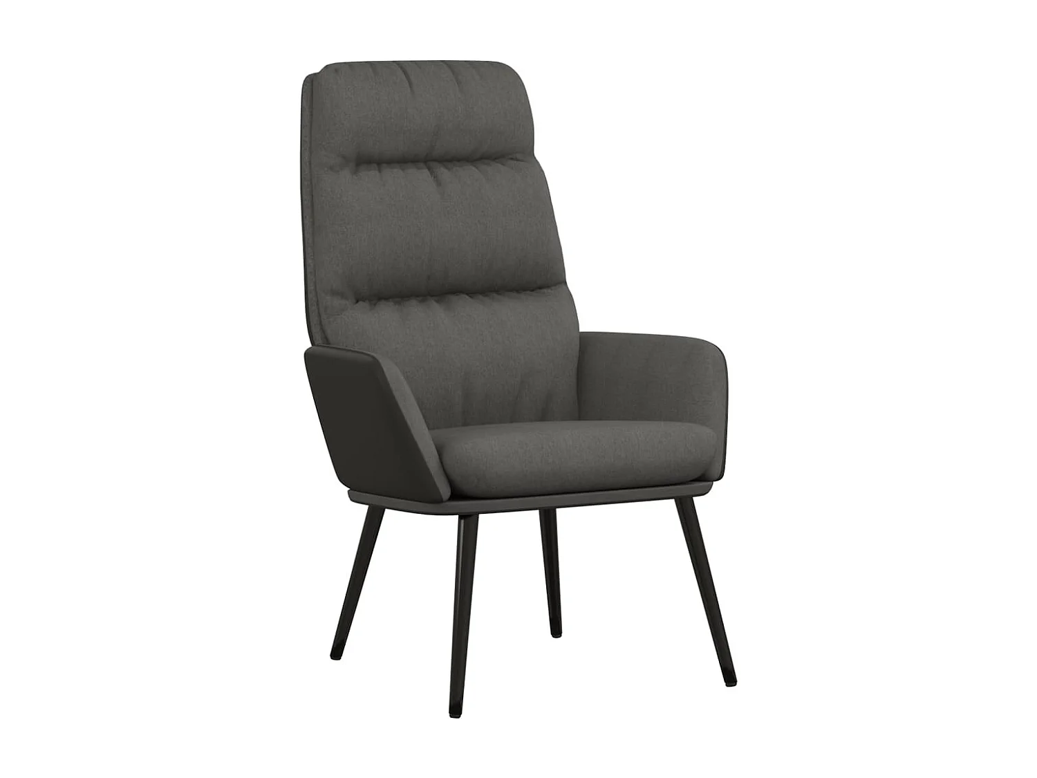 Chaise de relaxation Gris foncé Tissu
