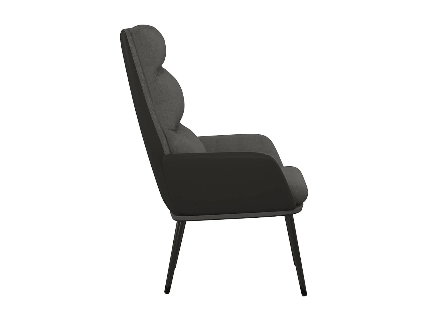 Chaise de relaxation Gris foncé Tissu