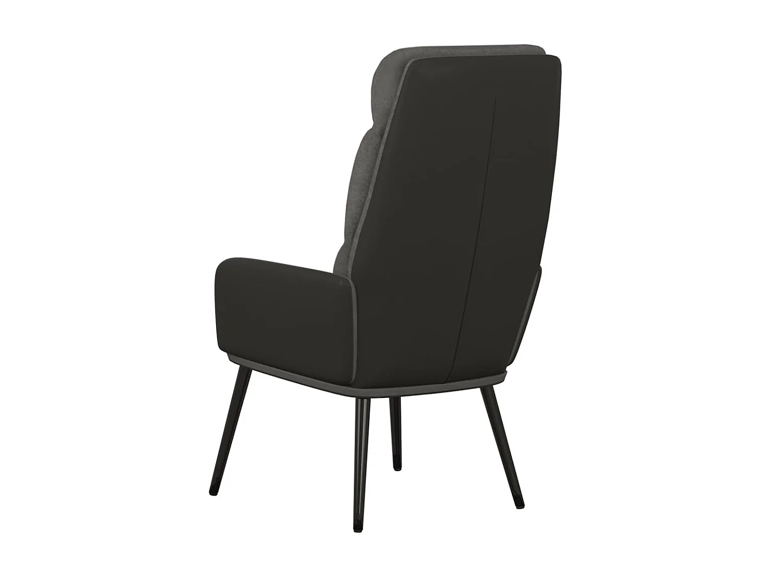 Chaise de relaxation Gris foncé Tissu