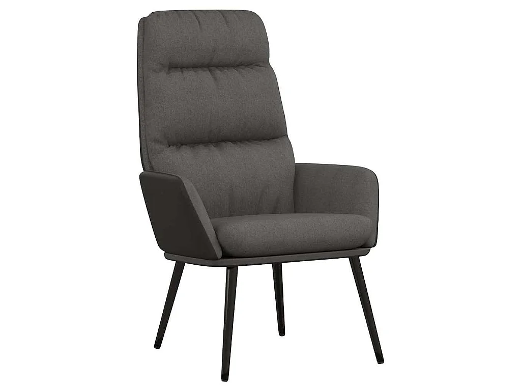 Chaise de relaxation Gris foncé Tissu