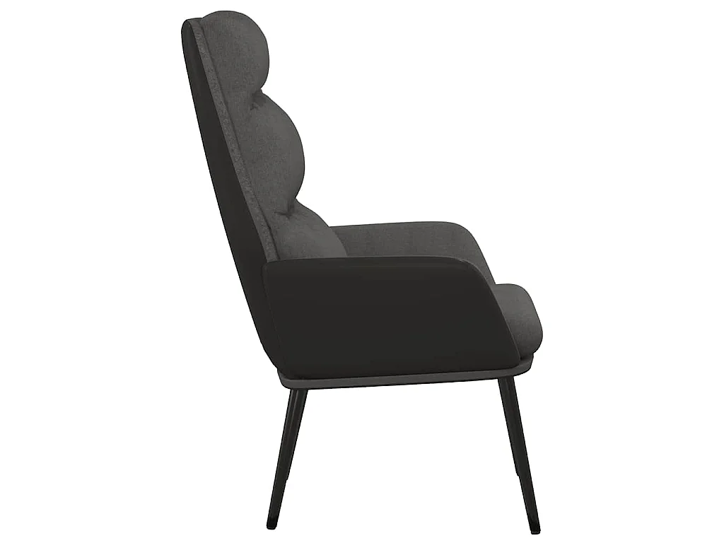 Chaise de relaxation Gris foncé Tissu
