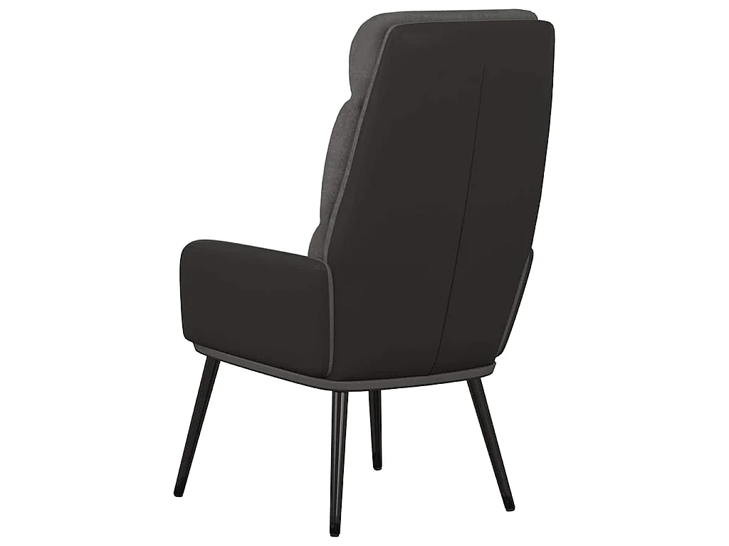 Chaise de relaxation Gris foncé Tissu