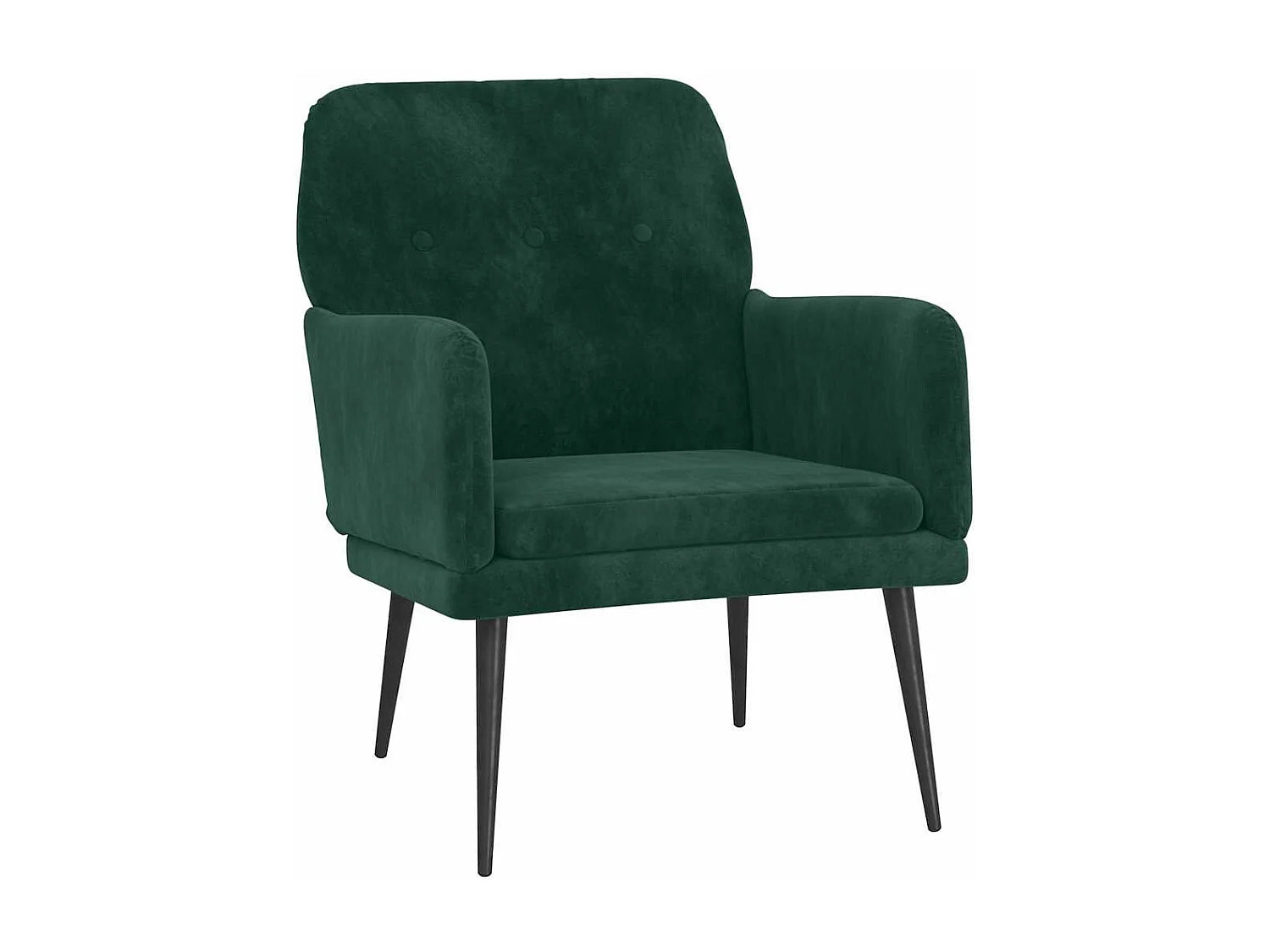 Fauteuil Vert foncé 62x79x79 cm Velours