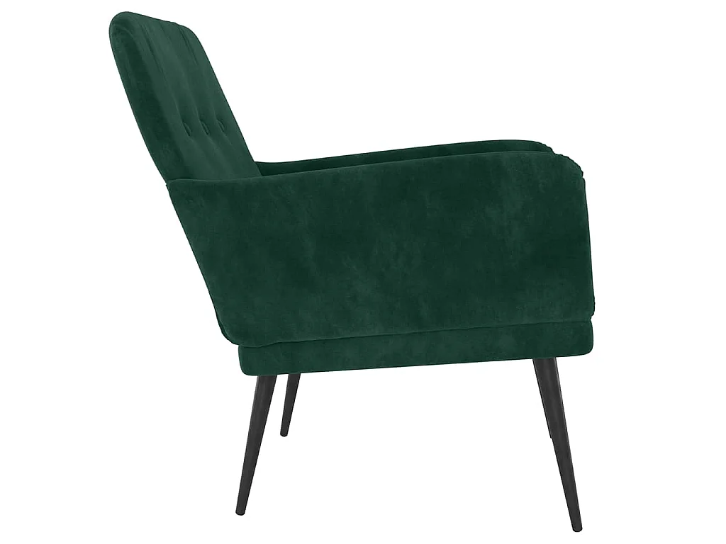 Fauteuil Vert foncé 62x79x79 cm Velours