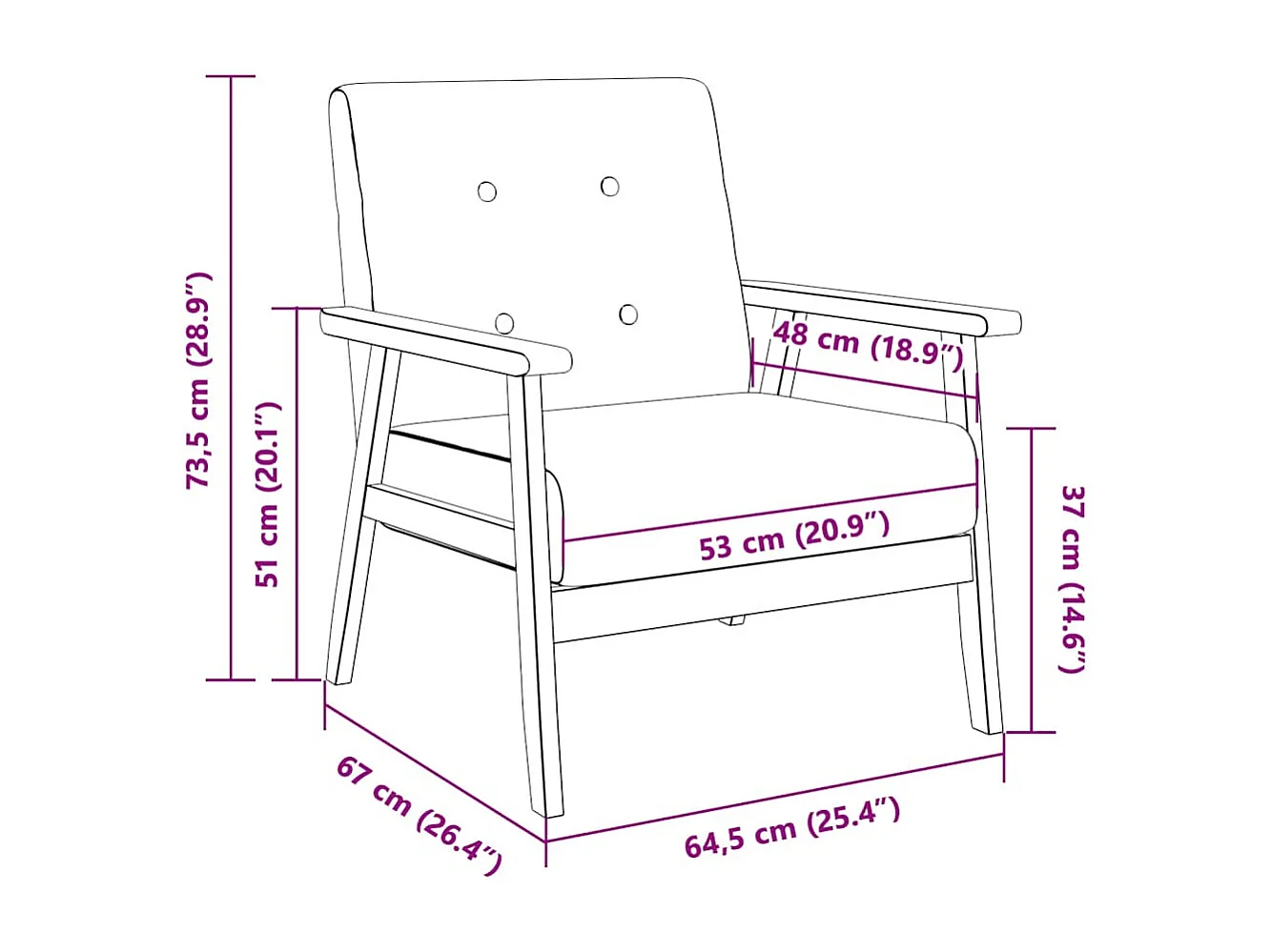 Fauteuil gris foncé tissu