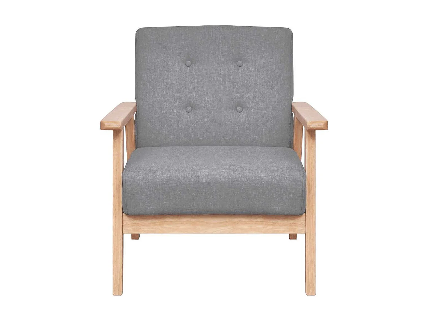 Sillón de tela gris claro