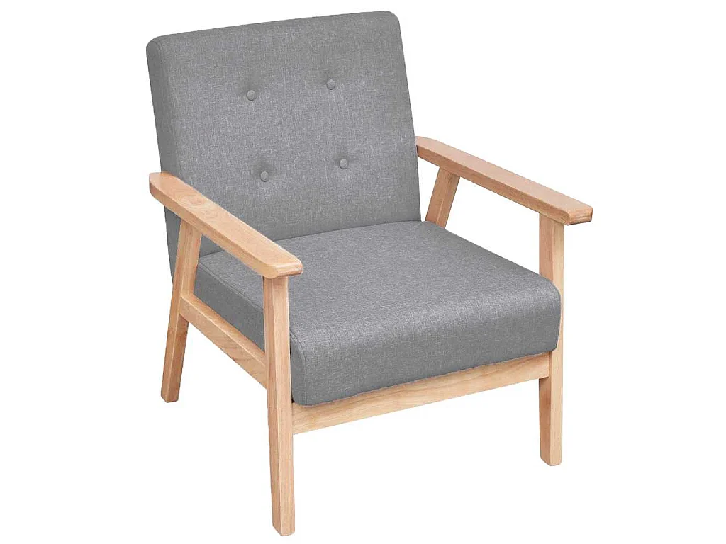 Sessel Hellgrau Stoff