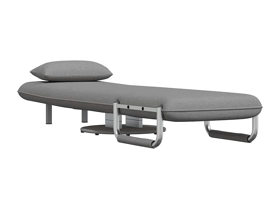 Drehstuhl und Schlafsofa Hellgrau Stoff