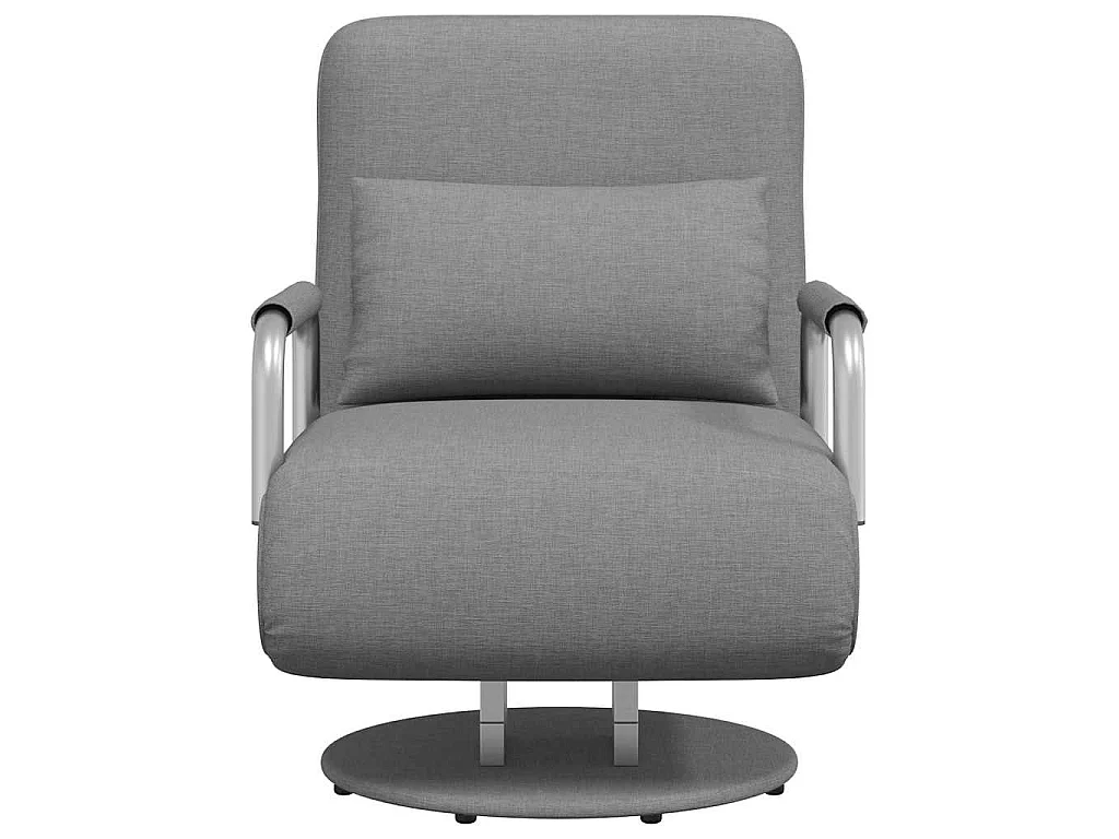 Draaistoel en slaapbank stof lichtgrijs